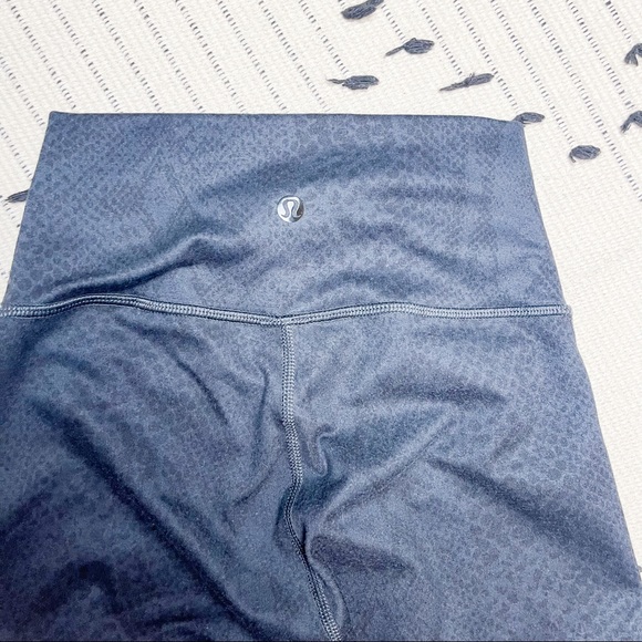 Lululemon High Times Pants Leggings *Tech Mesh Desert Snake Deep Coal Black 2 - Picture 5 of 10